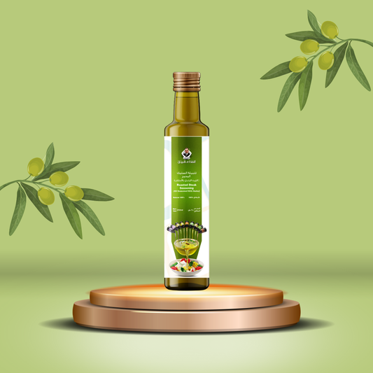 Huile d’olive assaisonnée aux herbes (mélange pour pizza chaude).