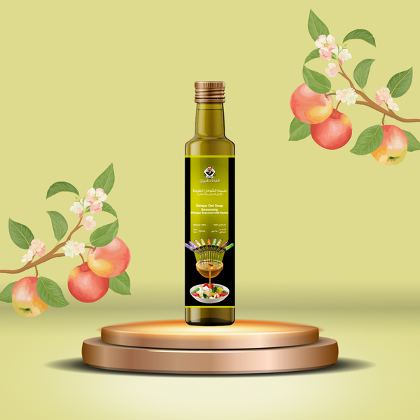 Vinaigre de cidre naturel assaisonné aux herbes (mélange unique pour l’avoine).